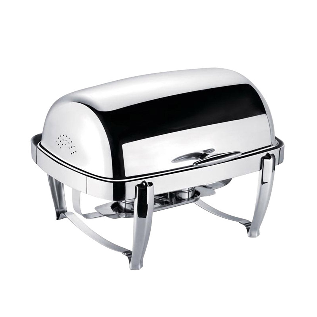 SOGA 4X 6.5L Stainless Steel Double Soup Tureen Bowl Station Roll Top Buffet Chafing Dish Catering Chafer Food Warmer Server • LUZ-ChafingDishV3B1X4