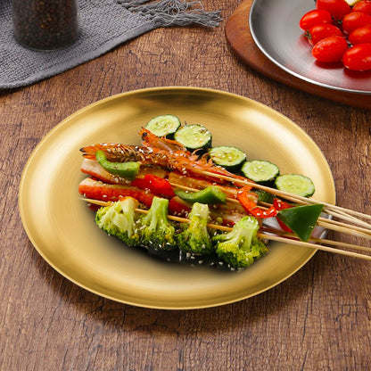 SOGA 17cm Premium Gold Grilling Plate  Durable, Heat Resistant Perfect for BBQs and Outdoor Cooking Kitchen Essential • LUZ-VICPlate58