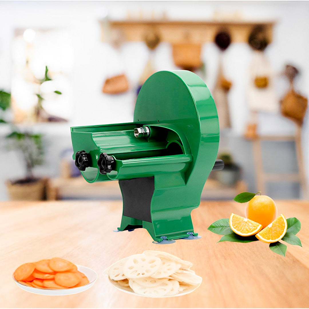 SOGA Commercial Manual Vegetable Fruit Slicer Kitchen Cutter Machine Green • LUZ-FruitCutterBlack
