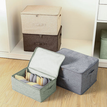 SOGA 2X Green Small Portable Double Zipper Storage Box Moisture Proof Clothes Basket Foldable Home Organiser • LUZ-SBox027X2