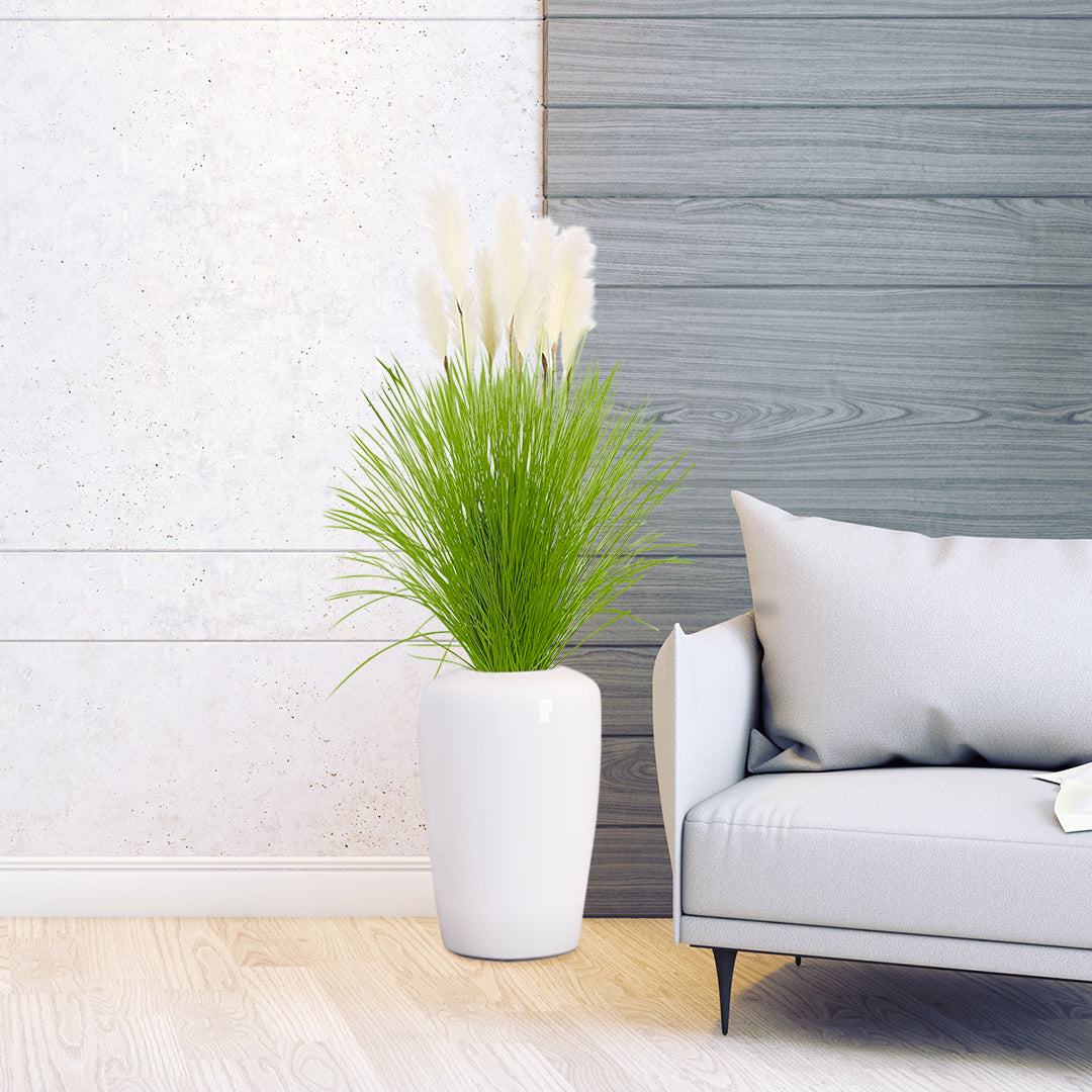 SOGA 137cm Potted Tall Silk Fake Pampas Grass, Artificial Plants Reed Greenery Flowers, Home Decor • LUZ-APlantFH60211