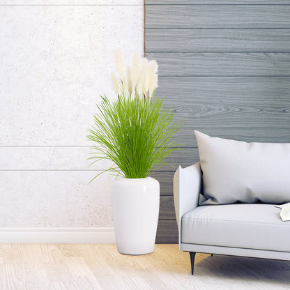 SOGA 137cm Potted Tall Silk Fake Pampas Grass, Artificial Plants Reed Greenery Flowers, Home Decor • LUZ-APlantFH60211