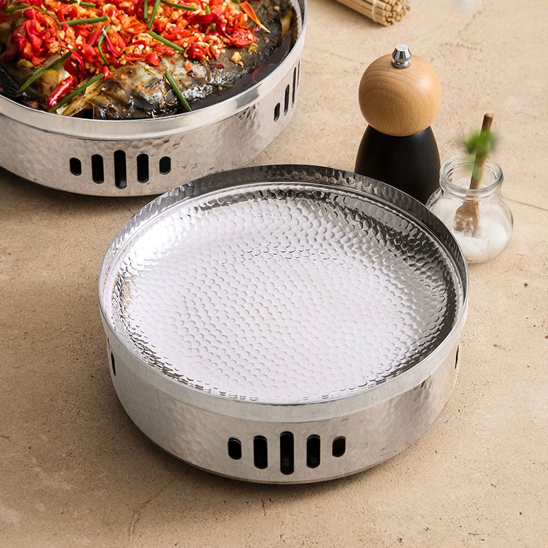 SOGA 28cm Hammered Texture Dry Pot in Natural Silver Color, a Kitchen Essential • LUZ-VICSoupPot34