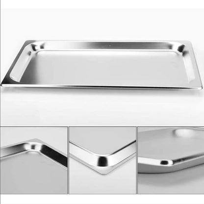 SOGA 2X Gastronorm GN Pan Full Size 1/1 GN Pan 2cm Deep Stainless Steel Tray • LUZ-GastronormPans5401X2