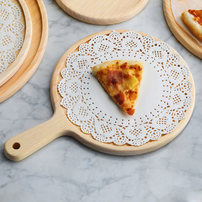 SOGA 9 inch Round Premium Wooden Pine Food Serving Tray Charcuterie Board Paddle Home Decor • LUZ-WodB109