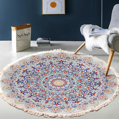 SOGA 2X 120cm Mandala Area Rug for Living Room Lounge, Bedroom, Anti-slip Doormat, Home Decor • LUZ-CarpetXLS14LgeX2