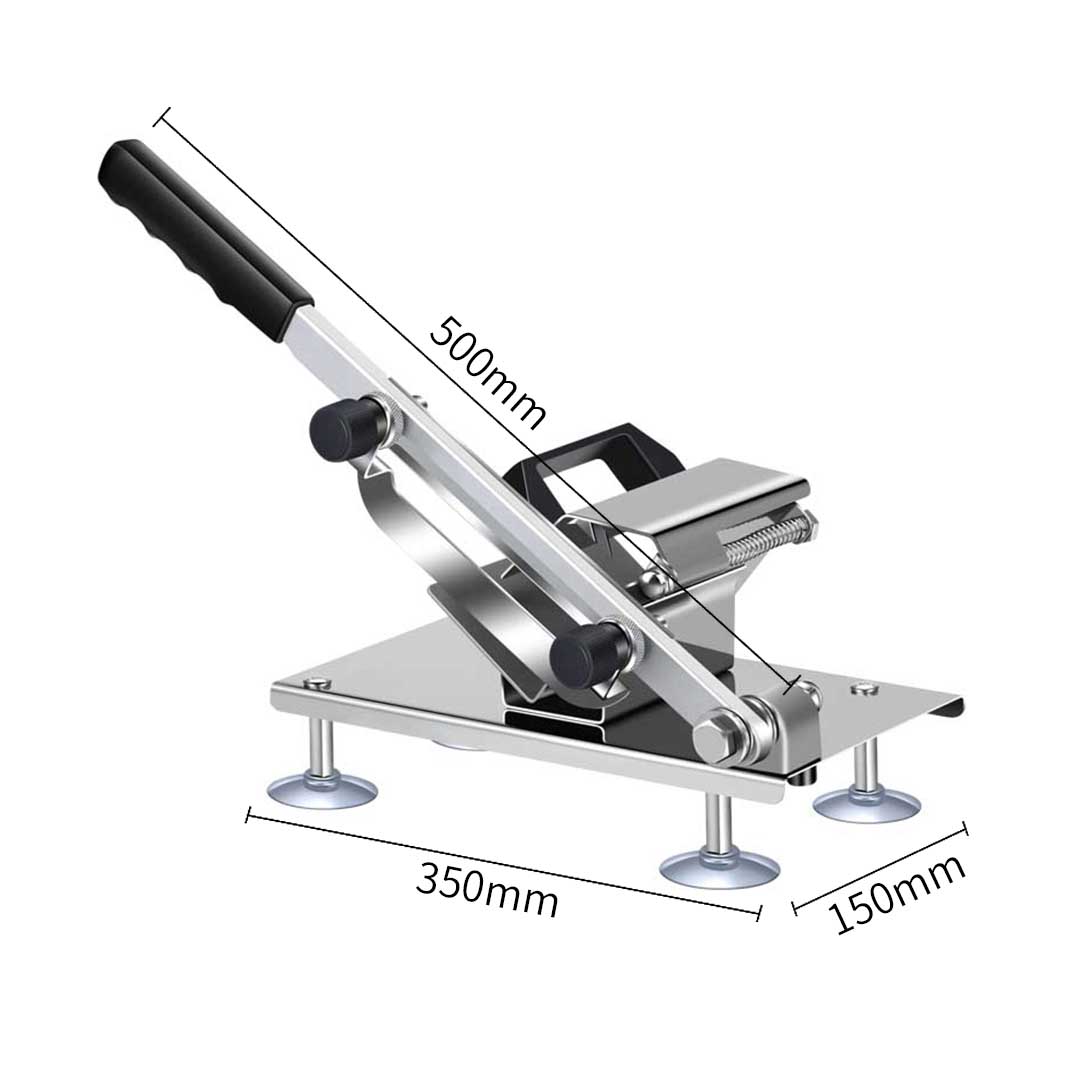 SOGA 2X Manual Frozen Meat Slicer Handle Meat Cutting Machine 18/10 Commercial Grade Stainless Steel • LUZ-MeatSlicerManualX2