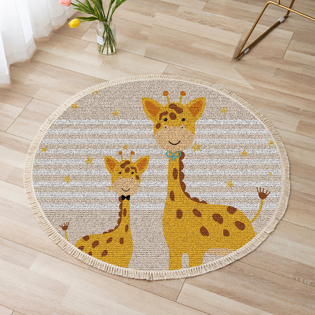 SOGA 2X 120cm Cute Cartoon Animal Non-Slip Thick and Ultra-Soft Carpet Flannel Rug • LUZ-CarpetA181X2