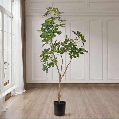 SOGA 160cm Artificial Natural Green Schefflera Dwarf Umbrella Tree Fake Tropical Indoor Plant Home Office Decor • LUZ-APlantQXY160