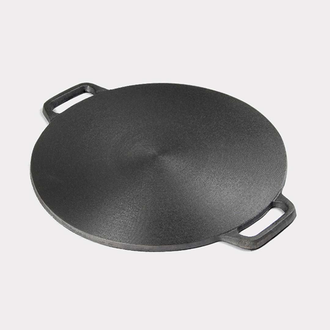SOGA 2X Cast Iron Induction Crepes Pan Baking Cookie Pancake Pizza Bakeware • LUZ-CrepePan34cmX2