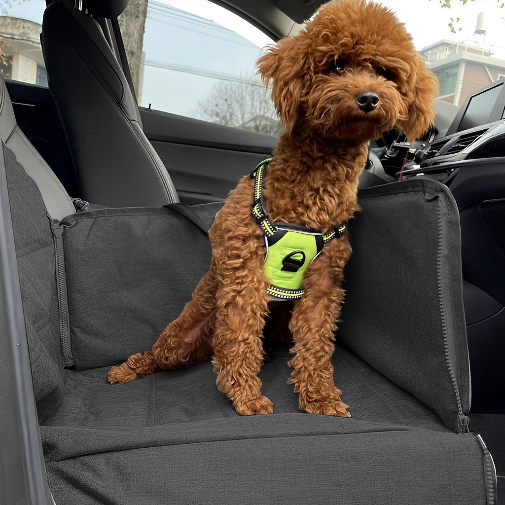 SOGA Black Car Pet Sitting Bag Breathable Safety Travel Portable Carrier Pouch Travel Essentials • LUZ-CarPetBag070