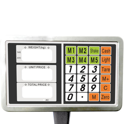 SOGA 150kg Electronic Digital Platform Scale Computing Shop Postal Scale Black • LUZ-150kgPlatformScalesBlack
