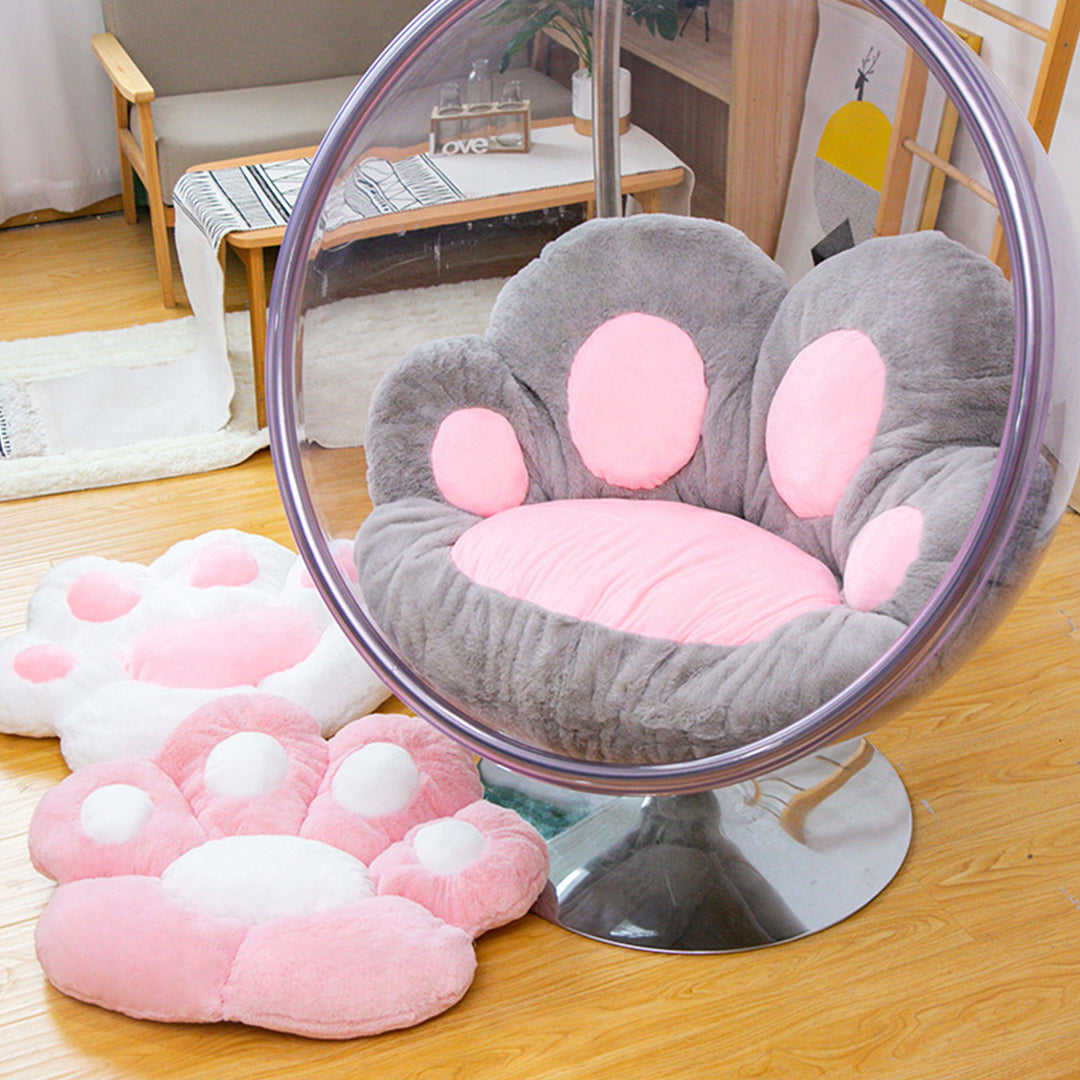 SOGA 2X Grey Paw Shape Cushion Warm Lazy Sofa Decorative Pillow Backseat Plush Mat Home Decor • LUZ-SCushion017X2