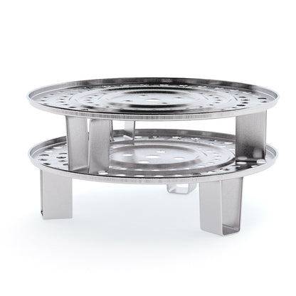 SOGA 2X 28cm Stainless Steel Steamer Insert Stock Pot Steaming Rack Stockpot Tray • LUZ-SS-Rack28CMX2