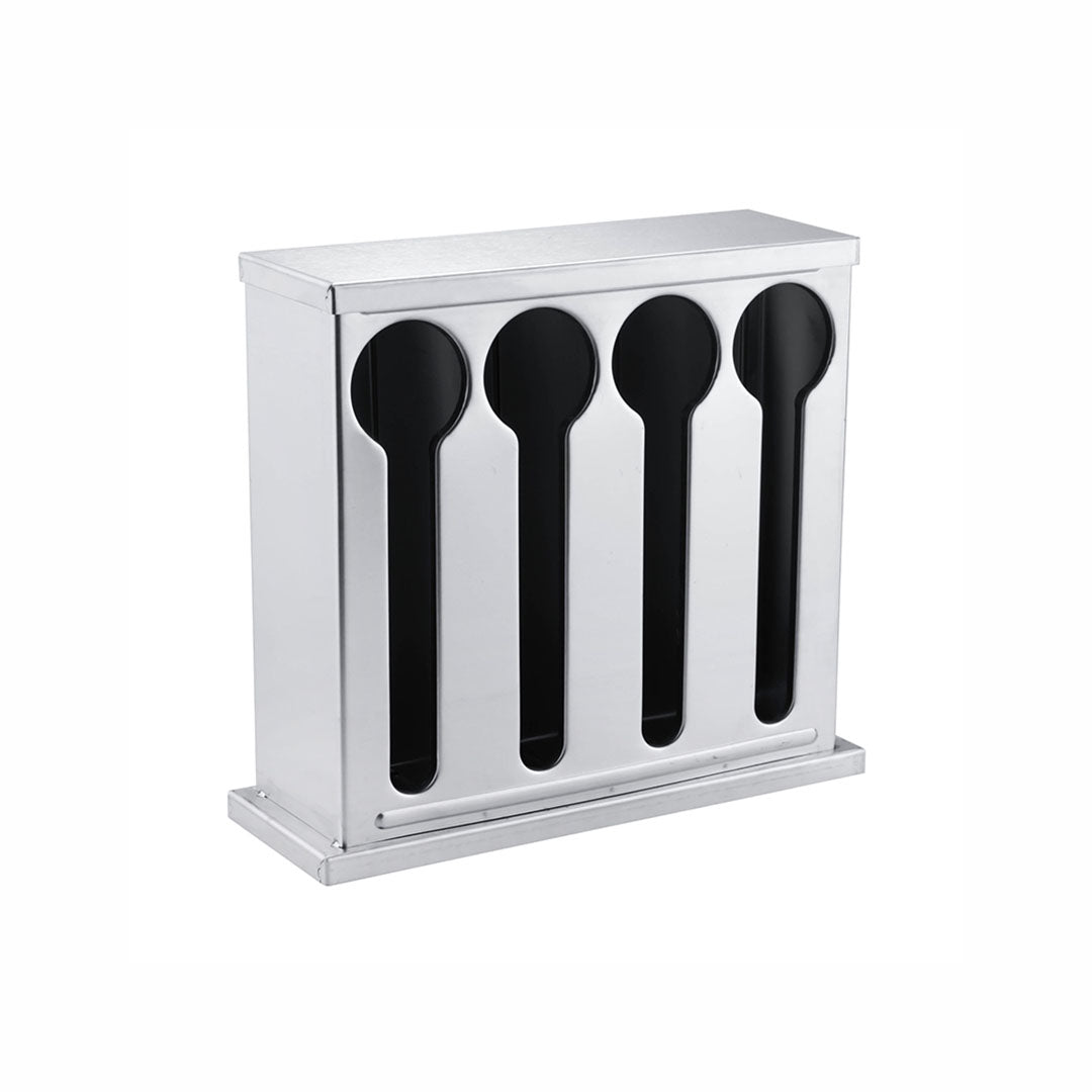 SOGA 2X Stainless Steel Buffet Restaurant Spoon Utensil Holder Storage Rack 4 Holes • LUZ-CutleryHolder4631X2