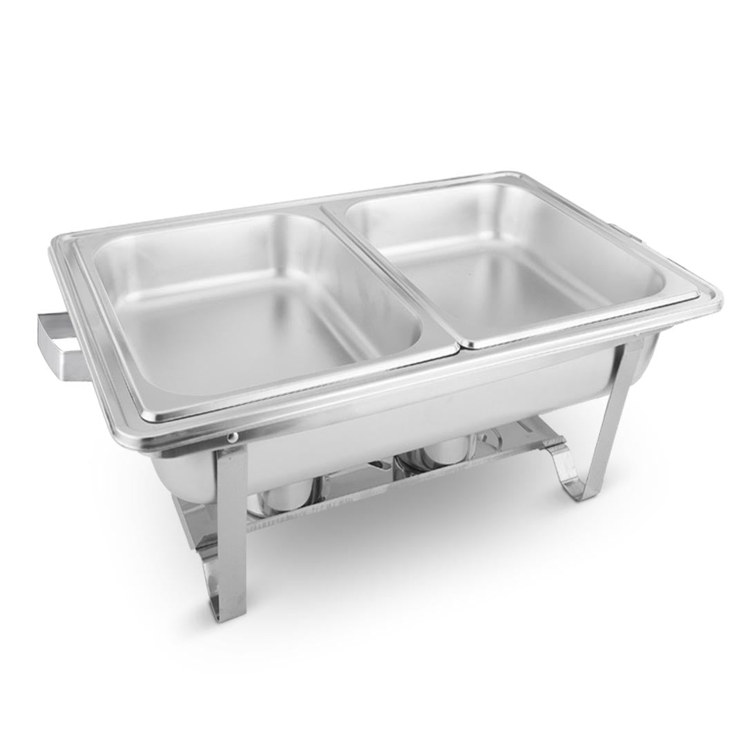 SOGA 4.5L Dual Tray Stainless Steel Chafing Food Warmer Catering Dish • LUZ-ChafingDish56302