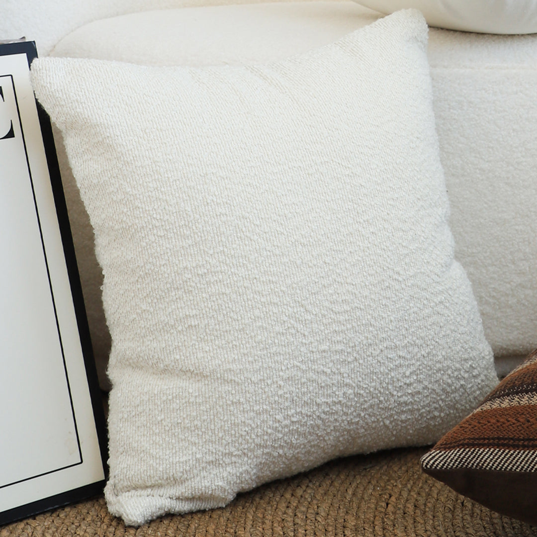 SOGA 50cm White Throw Pillow Premium Polyester Fiber and Cotton for Home Decor • LUZ-FrenchCushion326