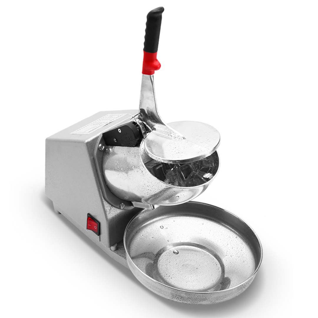 SOGA 2X 300W Electric Ice Shaver Crusher Snow Cone Smoothie Maker Ice Machine • LUZ-IceShaverSilverX2