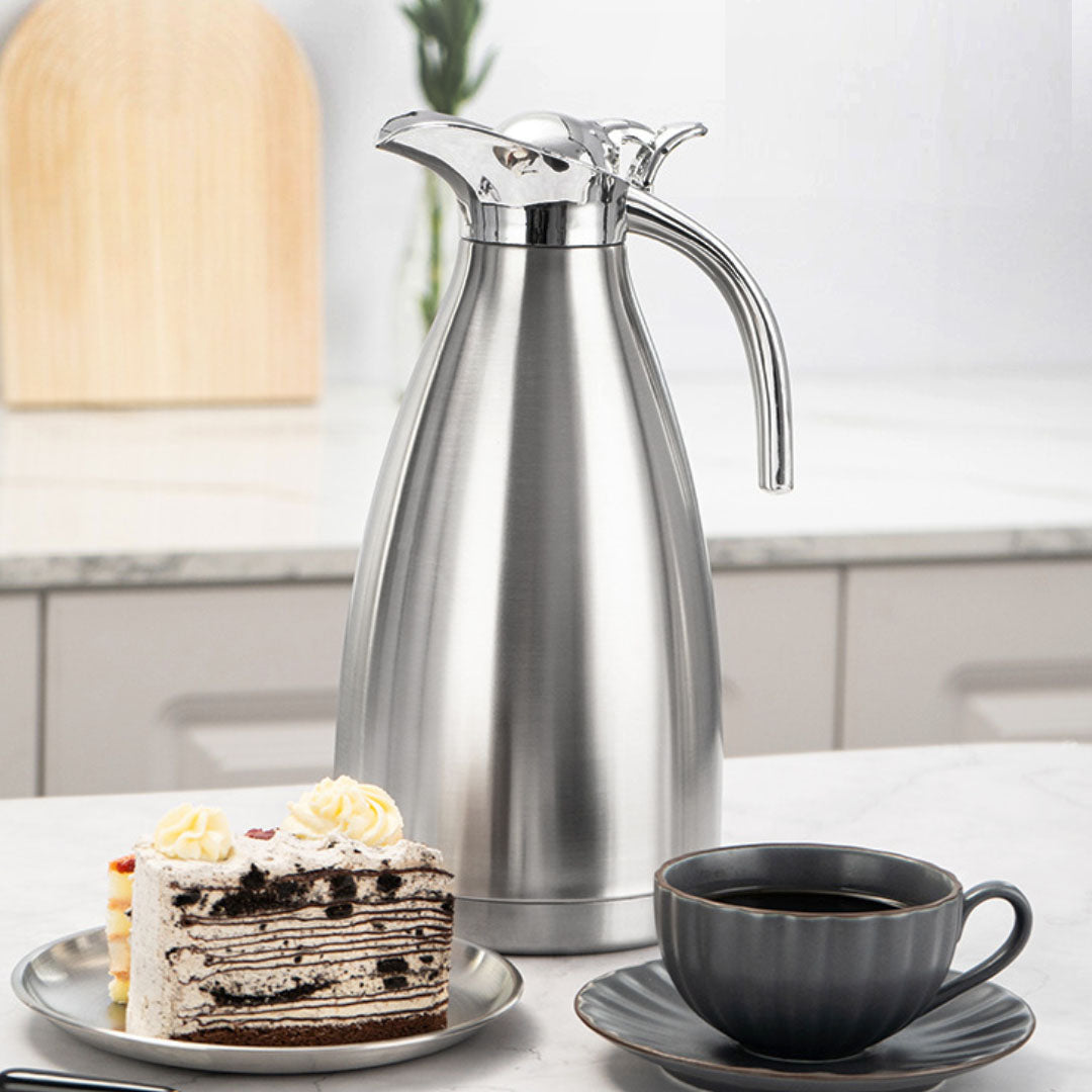 SOGA 2.0L Silver Color 3-Layer Inner Stainless Steel, Vacuum Insulated and Outer Stainless Steel Thermal Flask • LUZ-BottleWKE22