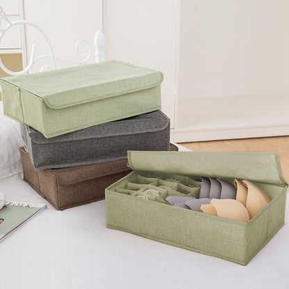 SOGA Green Flip Top Underwear Storage Box Foldable Wardrobe Partition Drawer Home Organiser • LUZ-SBox034