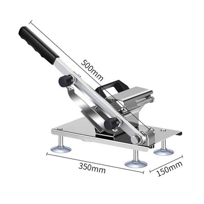 SOGA Manual Frozen Meat Slicer Handle Meat Cutting Machine 18/10 Commercial Grade Stainless Steel • LUZ-MeatSlicerManual