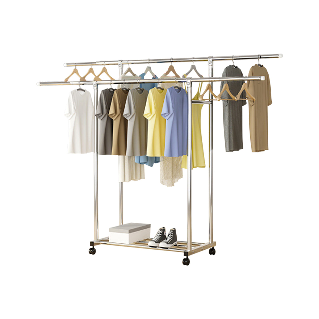 SOGA 120cm Stainless Steel Floor-Standing Clothes Rack - Durable and Space-Saving Laundry Organizer • LUZ-BSXG2530