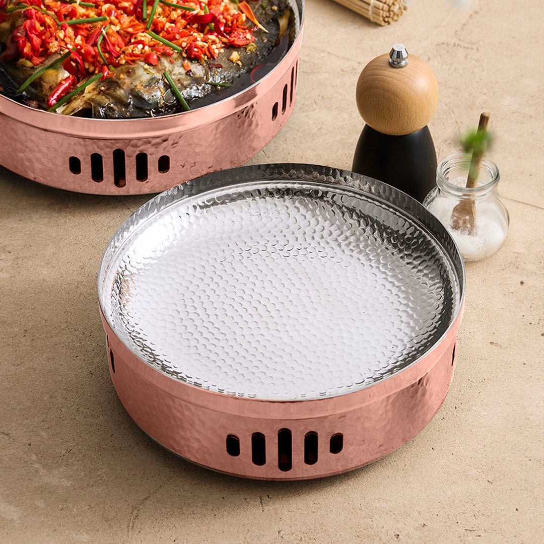 SOGA 26cm Hammered Texture Dry Pot in Rose Gold Color Kitchen Essential • LUZ-VICSoupPot37