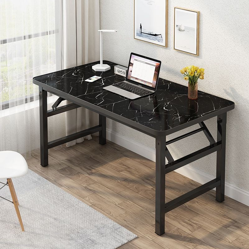 SOGA 120x60cm Black Foldable Computer Study Table Easy Assembly Desk No Chair • LUZ-ComTableF2