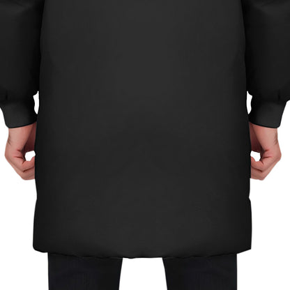 abbee Black 3XL Winter Fur Hooded Thick Overcoat Jacket Stylish Lightweight Quilted Warm Puffer Coat • LUZ-DJ-998D