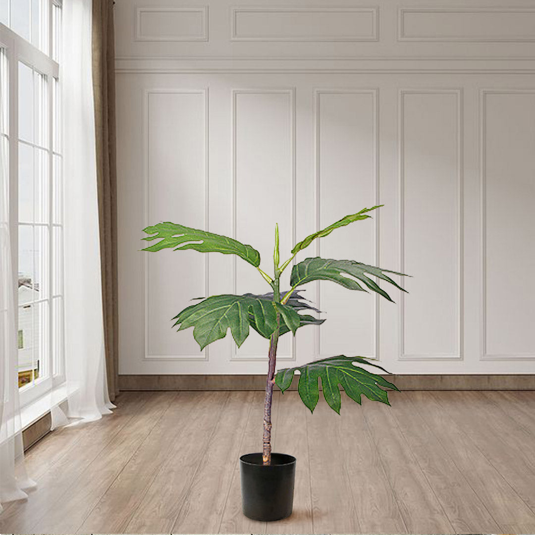 SOGA 60cm Artificial Natural Green Split-Leaf Philodendron Tree Fake Tropical Indoor Plant Home Office Decor • LUZ-APlantMBS606