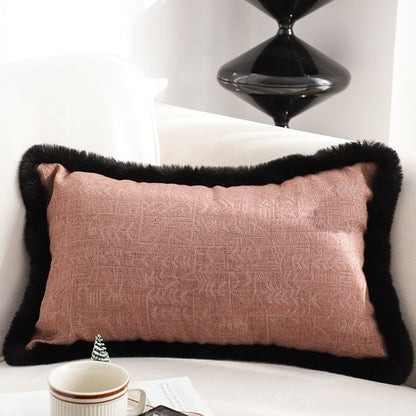 SOGA 2X 35cm Mid-century Style Raised Embroidery Texture Edged Lumbar Throw  Pillow • LUZ-FrenchCushion211X2