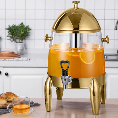 SOGA Stainless Steel 12L Beverage Dispenser Hot and Cold Juice Water Tea Chafer Urn Buffet Drink Container Jug with Gold Accents • LUZ-VICDispenser5715