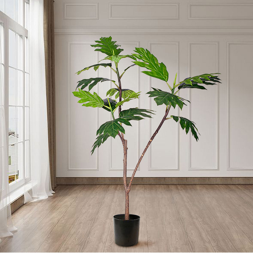 SOGA 120cm Artificial Natural Green Split-Leaf Philodendron Tree Fake Tropical Indoor Plant Home Office Decor • LUZ-APlantMBS12018