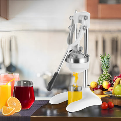SOGA 2X Stainless Steel Manual Juicer Hand Press Juice Extractor Squeezer Lemon Orange Citrus White • LUZ-JuicerStainlessSteel121X2