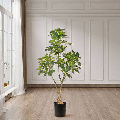 SOGA 120cm Artificial Natural Green Schefflera Dwarf Umbrella Tree Fake Tropical Indoor Plant Home Office Decor • LUZ-APlantQXY120