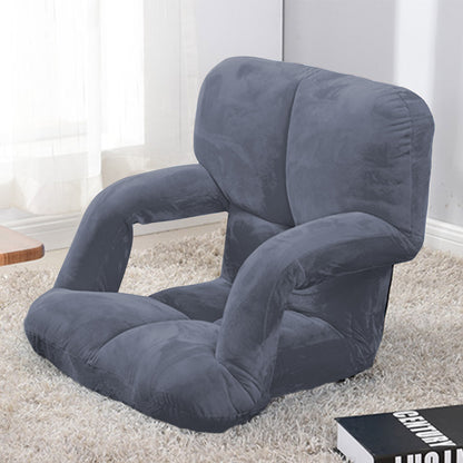SOGA 2X Foldable Lounge Cushion Adjustable Floor Lazy Recliner Chair with Armrest Grey • LUZ-LoungeKidGreyX2