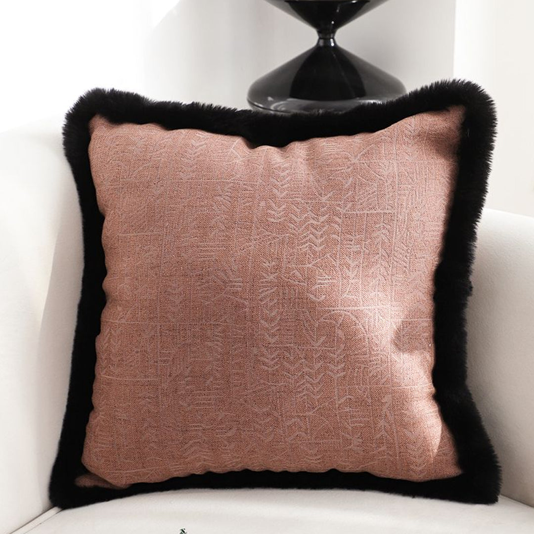 SOGA 50cm Mid-century Style Raised Embroidery Texture Edged Square Throw Pillow • LUZ-FrenchCushion210
