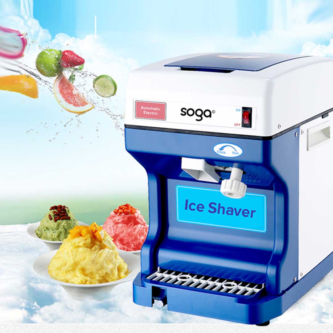 SOGA Ice Shaver Commercial Electric Stainless Steel Ice Crusher Slicer Machine 120KG/h • LUZ-CommercialElectricIceShaver168