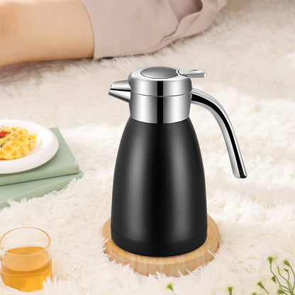 SOGA 1.8L Stainless Steel Insulated Vacuum Flask Water Bottle Black • LUZ-WaterJug18BLK