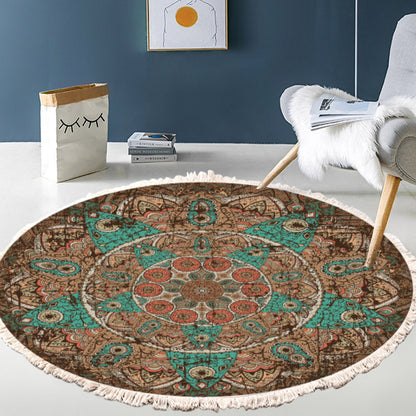 SOGA 90cm Mandala Round Area Thick Anti-slip Doormat, Home Decor • LUZ-CarpetYH30