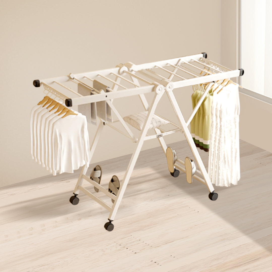 SOGA 160cm Portable Wing Shape Clothes Drying Rack Foldable Space-Saving Laundry Holder • LUZ-BSYXYJ16012