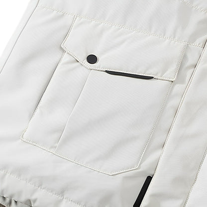 abbee White 2XL Winter Fur Hooded Down Jacket Stylish Lightweight Quilted Warm Puffer Coat • LUZ-DJ-5858C