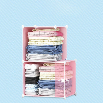 SOGA 6 Cubes Pink Portable Wardrobe Divide-Grid Modular Storage Organiser Foldable Closet • LUZ-Wrobe1772