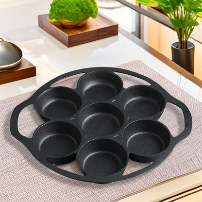 SOGA 2X 32cm Cast Iron Takoyaki Fry Pan Octopus Balls Maker 7 Hole Cavities Grill Mold • LUZ-ZPai014X2