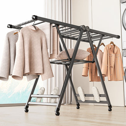 SOGA 2X 1.4m Portable Wing Shape Clothes Drying Rack Foldable Space-Saving Laundry Holder • LUZ-BSYXYJ140X2
