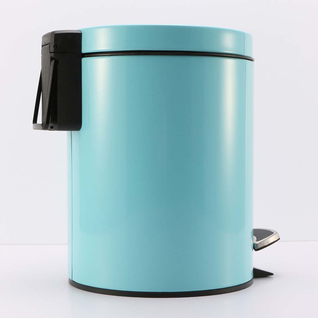 SOGA Foot Pedal Stainless Steel Rubbish Recycling Garbage Waste Trash Bin Round 12L Blue • LUZ-RubbishBinRound12LBlue