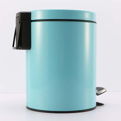 SOGA Foot Pedal Stainless Steel Rubbish Recycling Garbage Waste Trash Bin Round 12L Blue • LUZ-RubbishBinRound12LBlue
