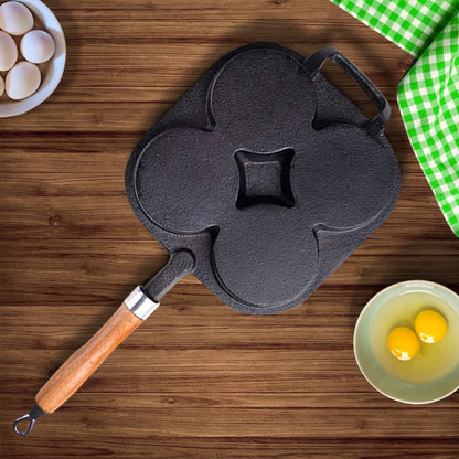 SOGA 4 Mold Cast Iron Breakfast Fried Egg Pancake Omelette Fry Pan • LUZ-ZPaiB6