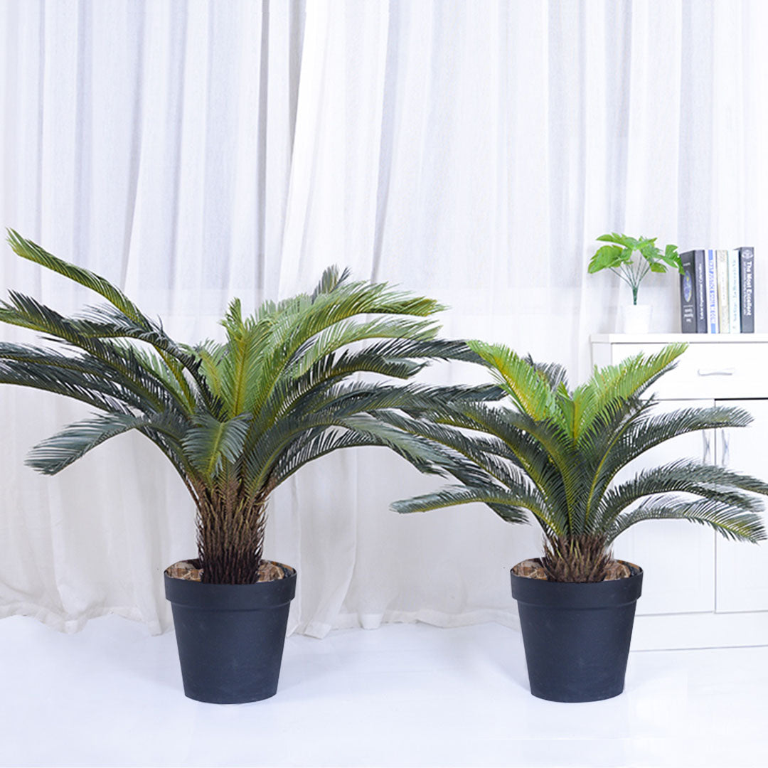 SOGA 2X 155cm Artificial Indoor Cycas Revoluta Cycad Sago Palm Fake Decoration Tree Pot Plant • LUZ-APlantFH107130AX2