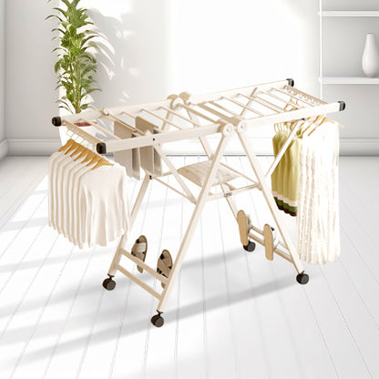 SOGA 140cm Portable Wing Shape Clothes Drying Rack Foldable Space-Saving Laundry Holder • LUZ-BSYXYJ14011